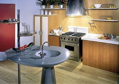 The non-porous nature of Corian makes it a hygienic material for use in the kitchen