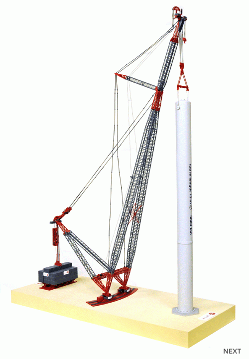 Rainford Models Ltd were given the go ahead by ALE Heavy Lift Divison to produce three 1:87 scale models of their SK350 crane for exhibitions in the Far East, UK and Europe. Each model stands at over six feet tall, and breaks down into manageable sections stored in a bespoke flight case.